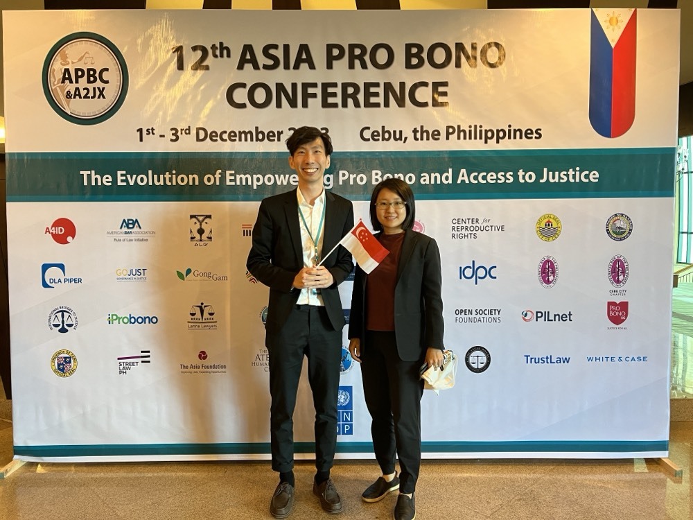 Partners Terence Wah and Ling Yi Quek from the firm’s pro-bono committee representing the firm at12th Asia Pro Bono Conference