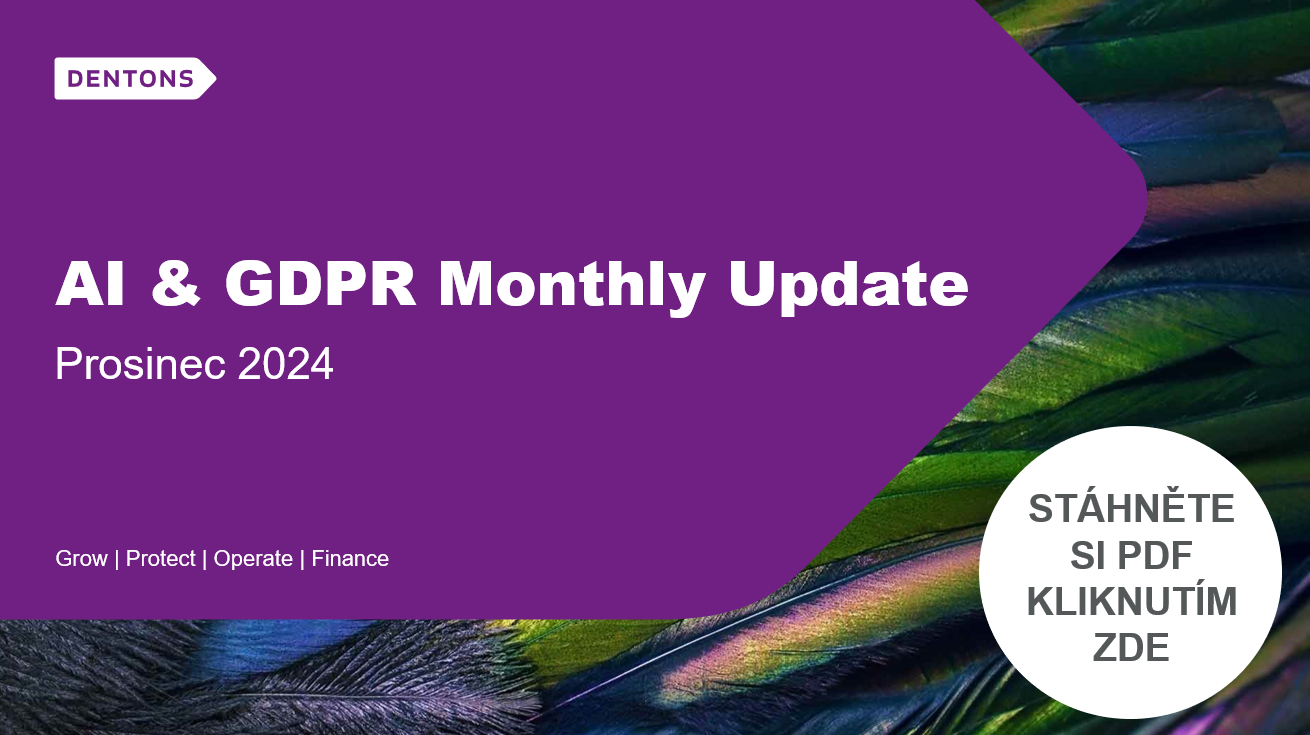 AI & GDPR Monthly Update - Czech version