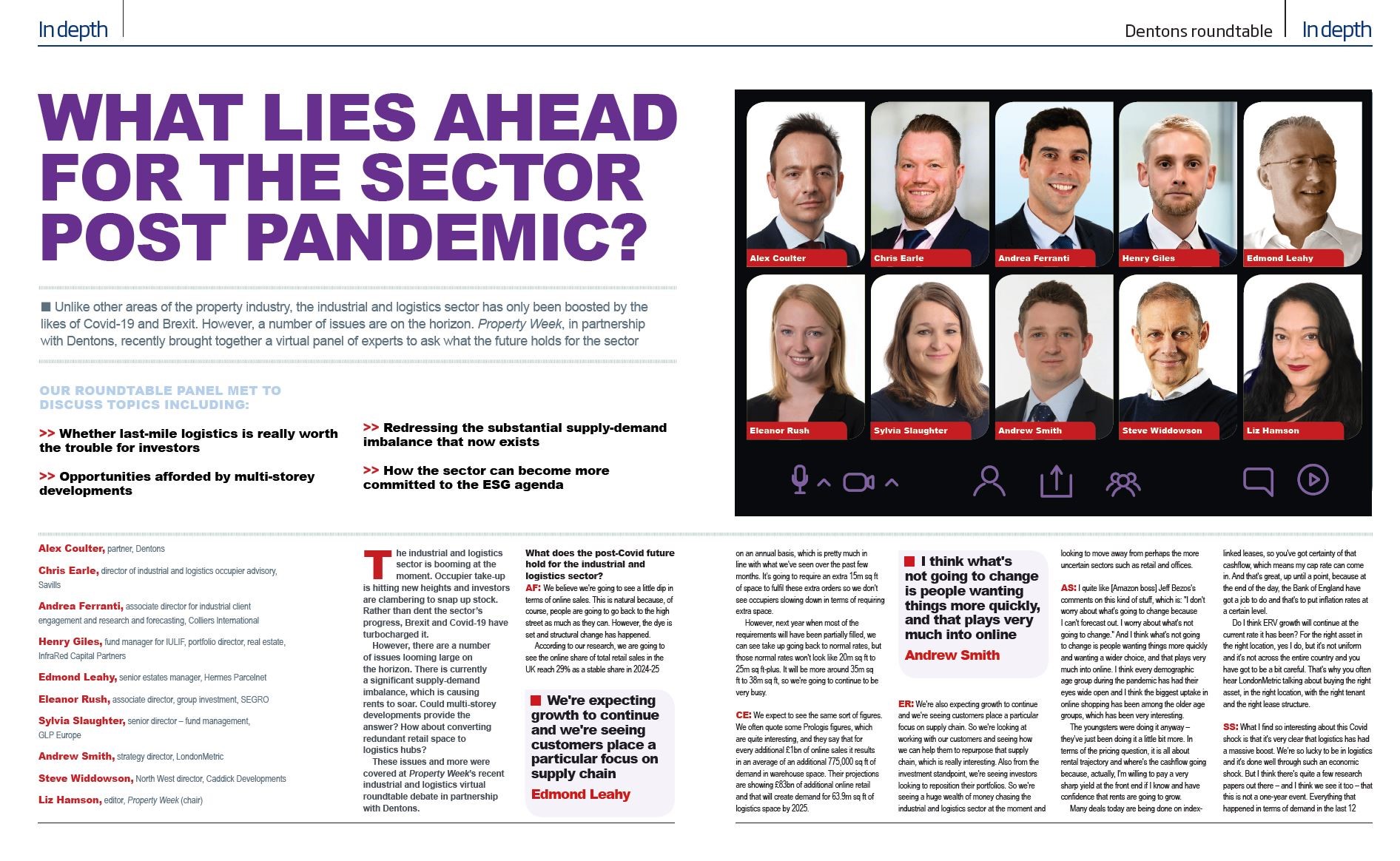 Dentons - What Lies Ahead For The Industrial And Logistics Sector Post ...